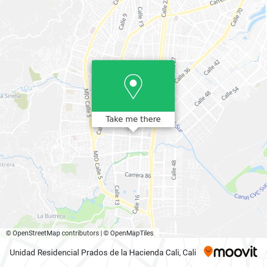 Mapa de Unidad Residencial Prados de la Hacienda Cali