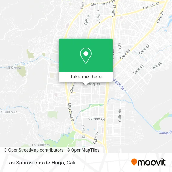 Las Sabrosuras de Hugo map