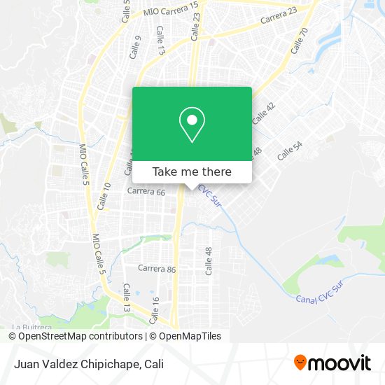 Mapa de Juan Valdez Chipichape