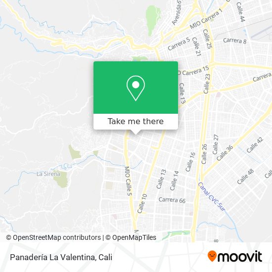 Mapa de Panadería La Valentina
