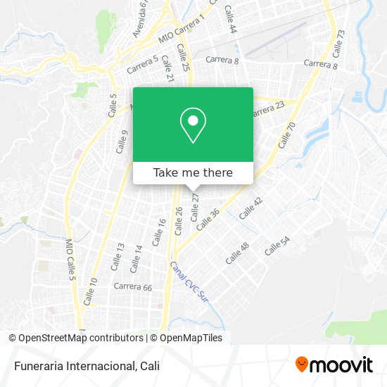Mapa de Funeraria Internacional