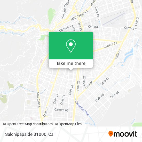 Salchipapa de $1000 map