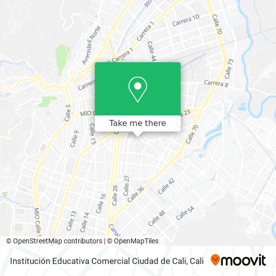 Mapa de Institución Educativa Comercial Ciudad de Cali
