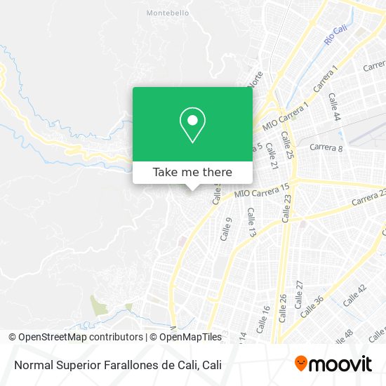Mapa de Normal Superior Farallones de Cali