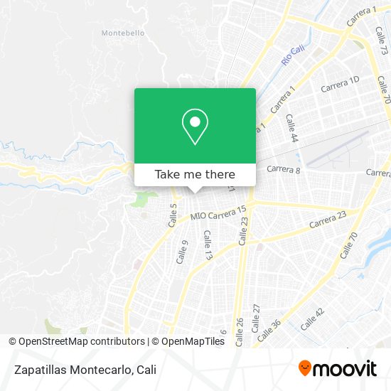 Mapa de Zapatillas Montecarlo