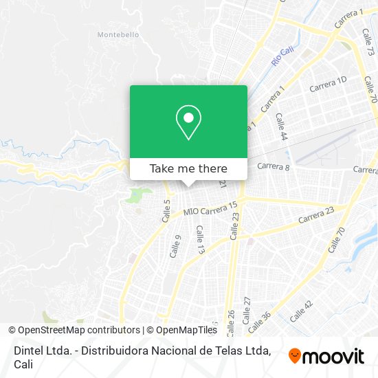 Mapa de Dintel Ltda. - Distribuidora Nacional de Telas Ltda