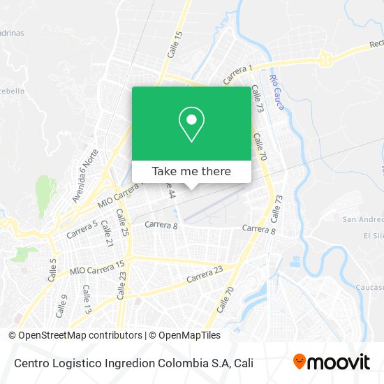 Mapa de Centro Logistico Ingredion Colombia S.A