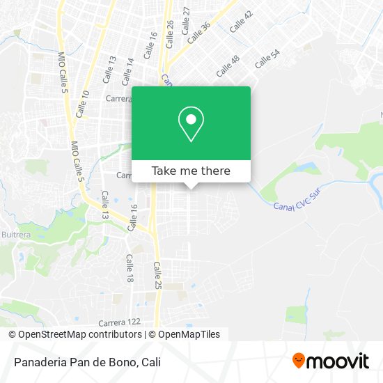 Mapa de Panaderia Pan de Bono