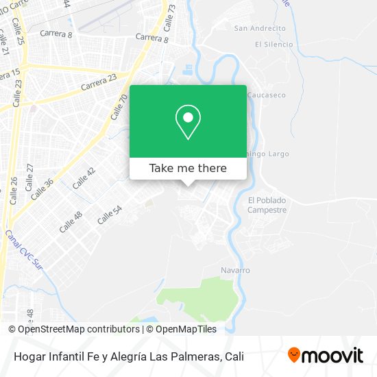 Hogar Infantil Fe y Alegría Las Palmeras map