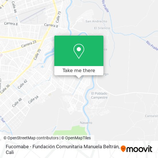 Fucomabe - Fundación Comunitaria Manuela Beltrán map