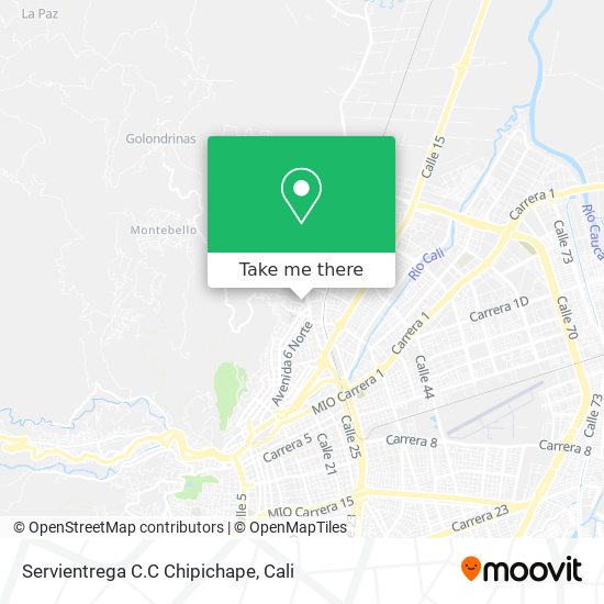 Servientrega C.C Chipichape map