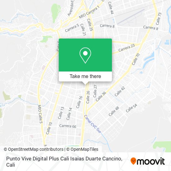 Punto Vive Digital Plus Cali Isaias Duarte Cancino map