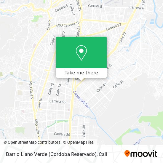 Mapa de Barrio Llano Verde (Cordoba Reservado)