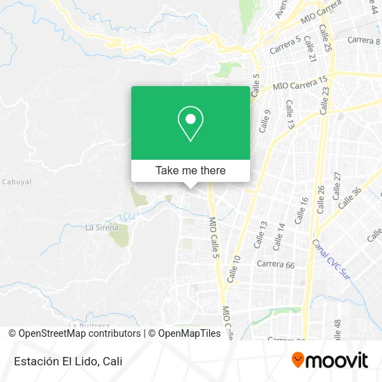 Estación El Lido map