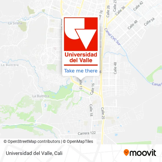 Universidad del Valle map