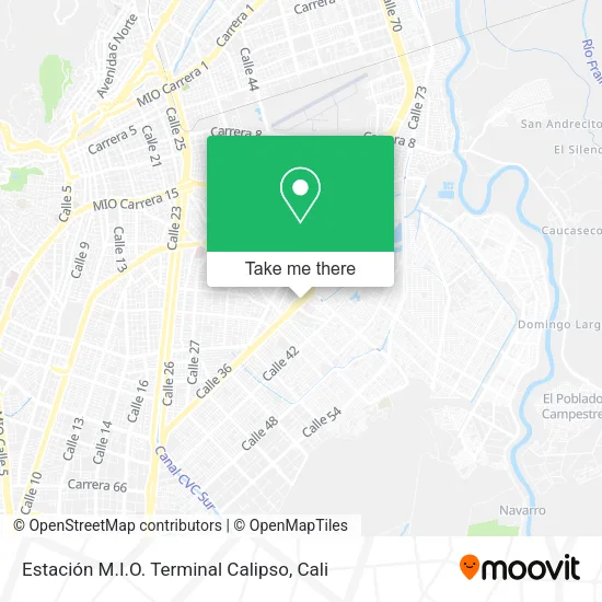 Estación M.I.O. Terminal Calipso map
