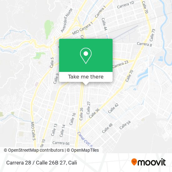 Mapa de Carrera 28 / Calle 26B 27