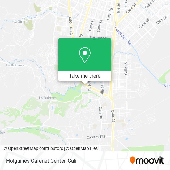 Mapa de Holguines Cafenet Center