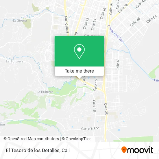 El Tesoro de los Detalles map