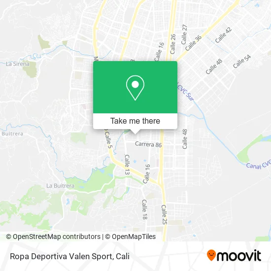 Ropa Deportiva Valen Sport map