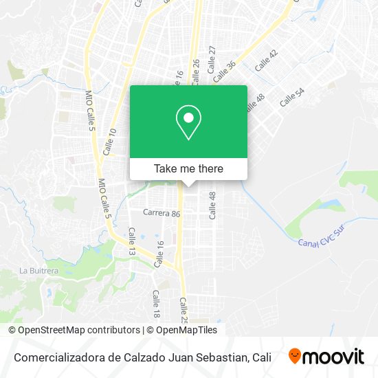 Mapa de Comercializadora de Calzado Juan Sebastian