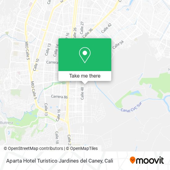Mapa de Aparta Hotel Turístico Jardines del Caney