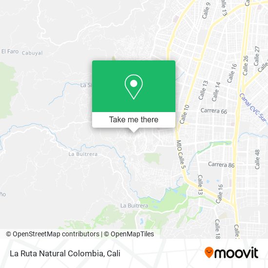 La Ruta Natural Colombia map