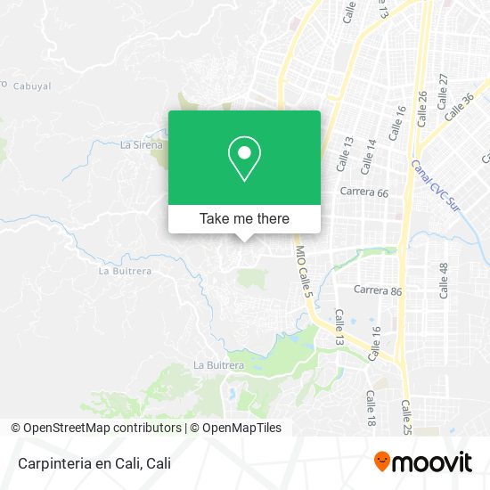 Carpinteria en Cali map