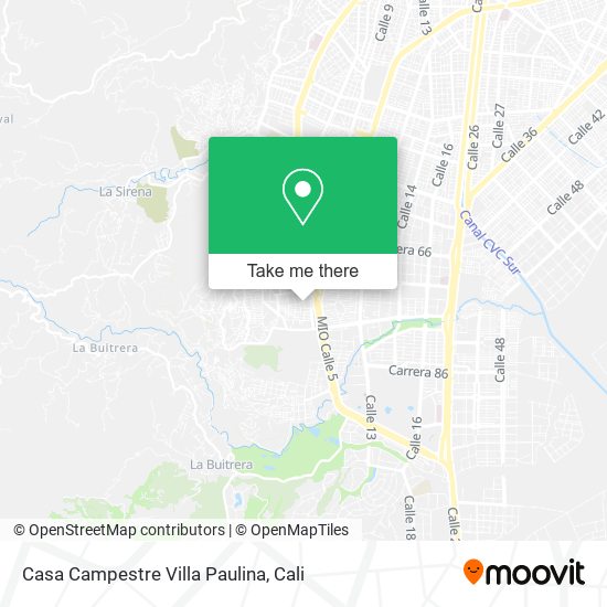 Mapa de Casa Campestre Villa Paulina
