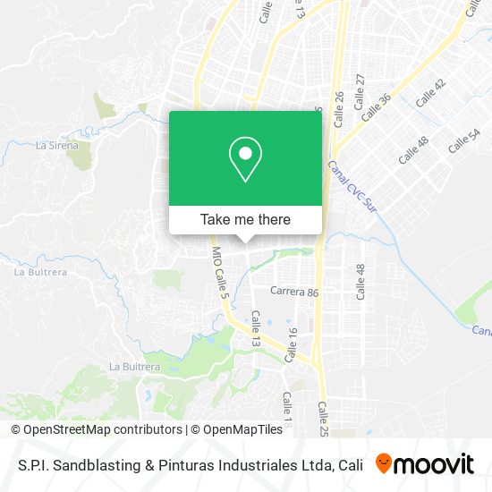 Mapa de S.P.I. Sandblasting & Pinturas Industriales Ltda