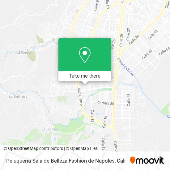 Mapa de Peluqueria-Sala de Belleza Fashion de Napoles