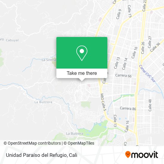 Mapa de Unidad Paraíso del Refugio