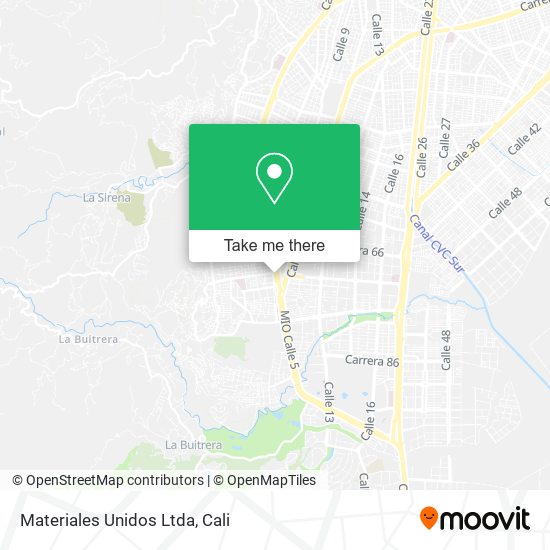Mapa de Materiales Unidos Ltda
