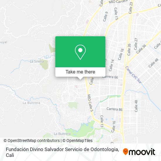 Mapa de Fundación Divino Salvador Servicio de Odontologia