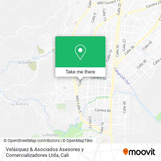 Mapa de Velásquez & Asociados Asesores y Comercializadores Ltda