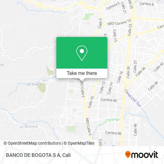 BANCO DE BOGOTA S A map