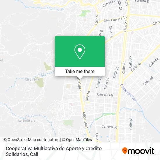 Cooperativa Multiactiva de Aporte y Crédito Solidarios map