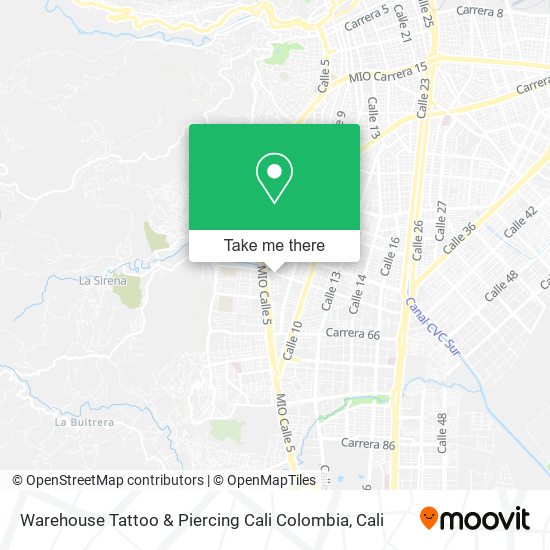 Warehouse Tattoo & Piercing Cali Colombia map