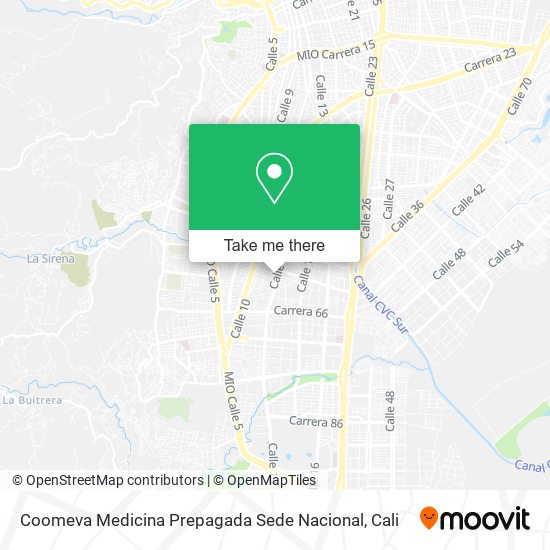 Coomeva Medicina Prepagada Sede Nacional map