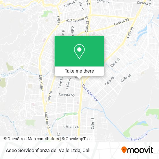 Mapa de Aseo Serviconfianza del Valle Ltda