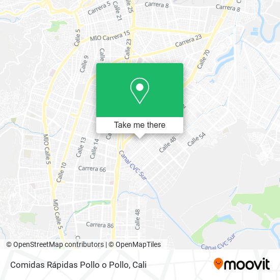 Mapa de Comidas Rápidas Pollo o Pollo
