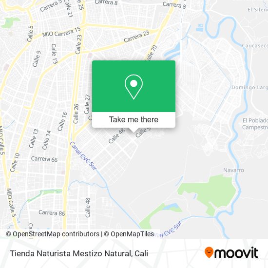 Mapa de Tienda Naturista Mestizo Natural