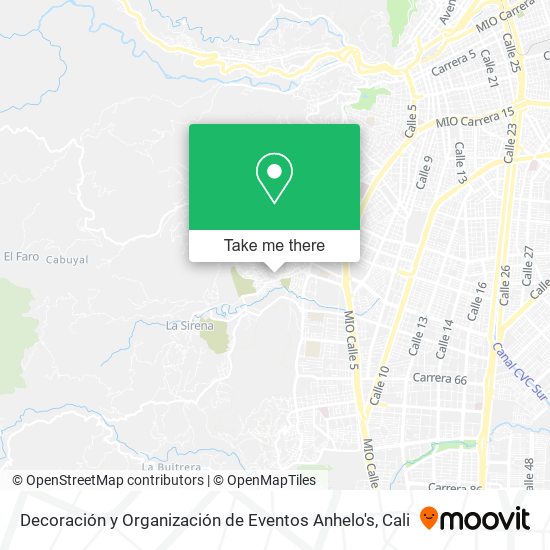 Mapa de Decoración y Organización de Eventos Anhelo's