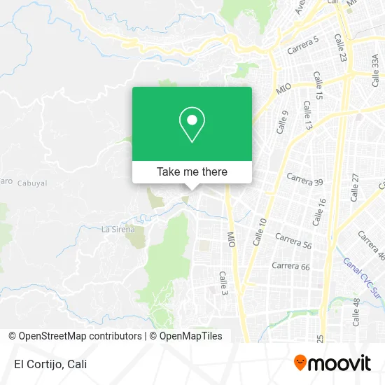 El Cortijo map