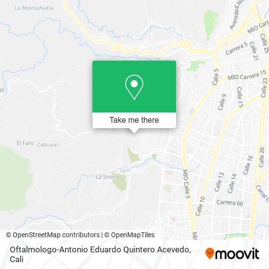 Mapa de Oftalmologo-Antonio Eduardo Quintero Acevedo