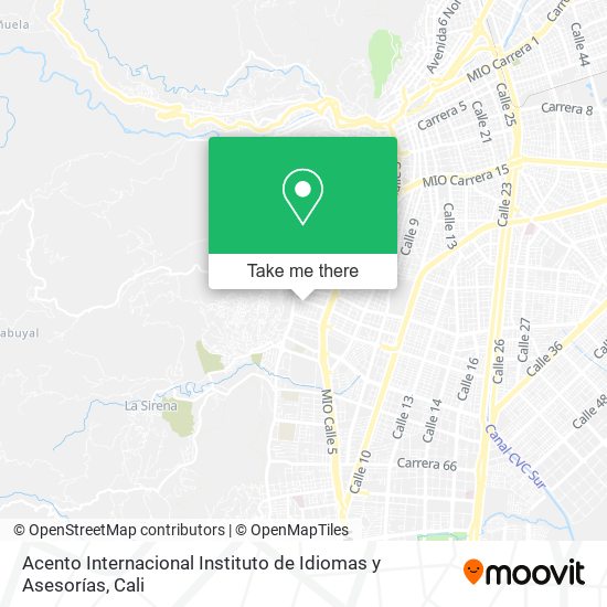 Acento Internacional Instituto de Idiomas y Asesorías map