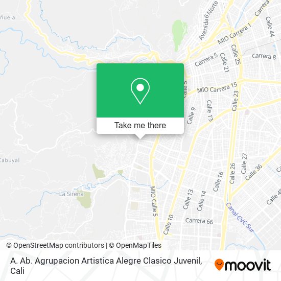 Mapa de A. Ab. Agrupacion Artistica Alegre Clasico Juvenil