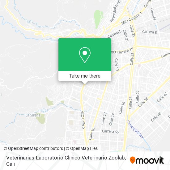 Mapa de Veterinarias-Laboratorio Clínico Veterinario Zoolab