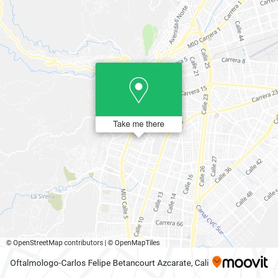 Mapa de Oftalmologo-Carlos Felipe Betancourt Azcarate