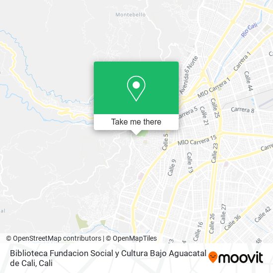 Biblioteca Fundacion Social y Cultura Bajo Aguacatal de Cali map